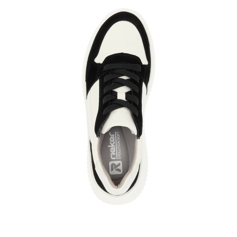 Rieker Artikelnummer W1700-60 Rieker Damen Sneaker Low vanilleweiß-schwarz Blitzverkäufe
