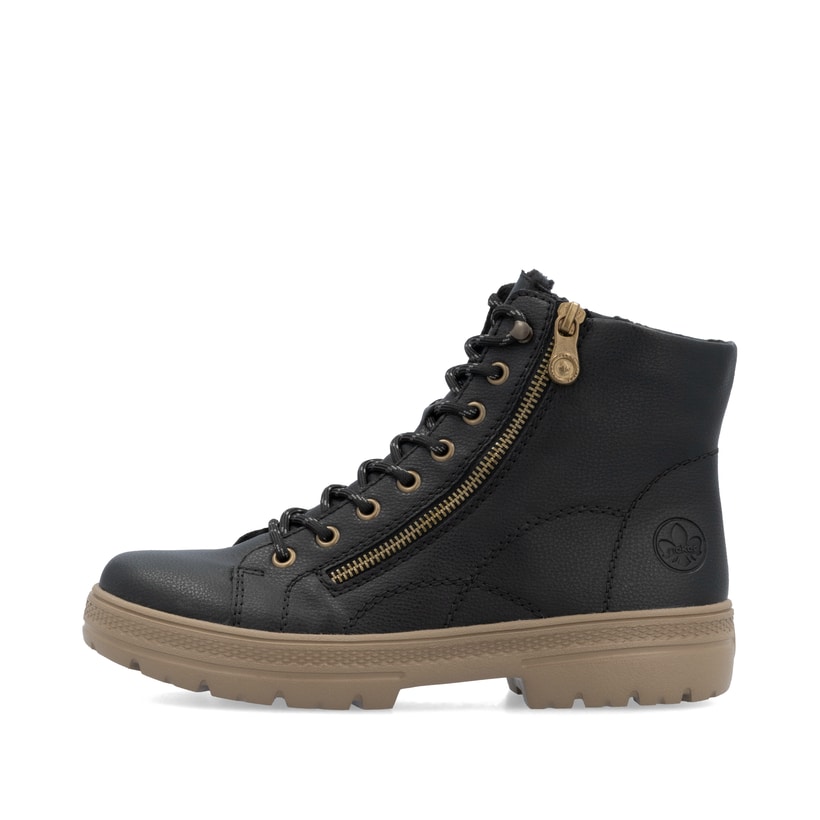 Rieker Artikelnummer N0031-00 Rieker Damen Schnürstiefel asphaltschwarz