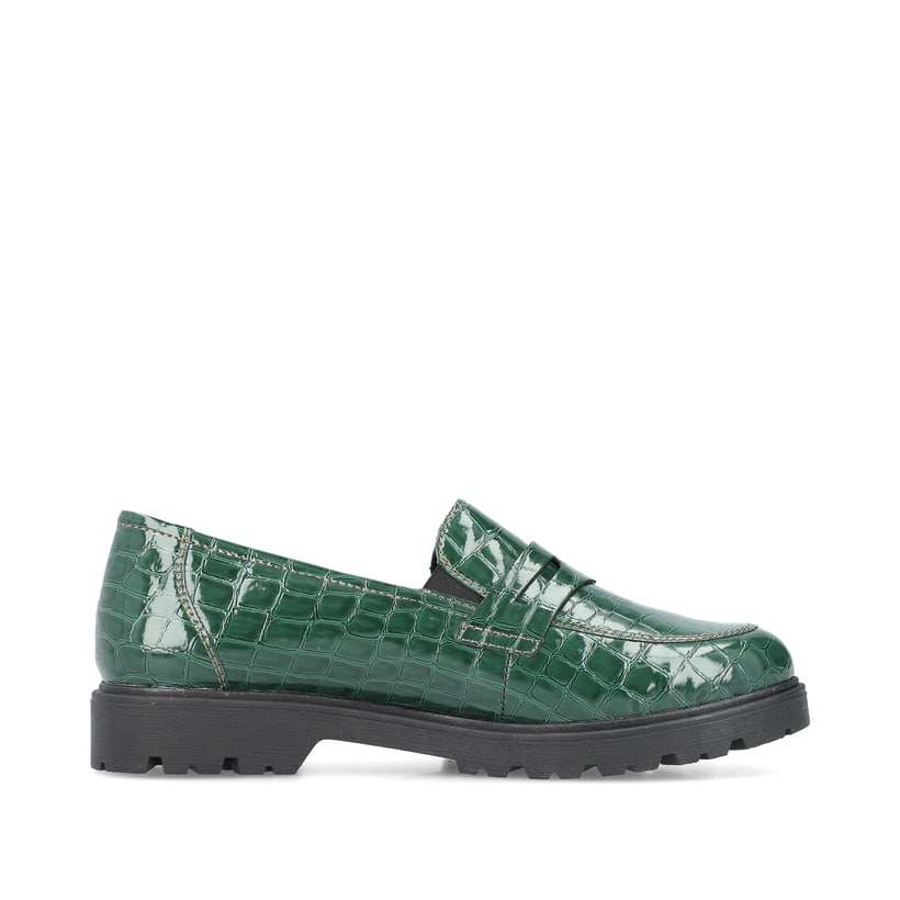 Rieker Artikelnummer 45560-54 Rieker Damen Slipper smaragdgrün Online Shopping