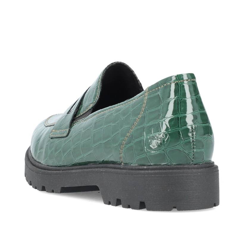 Rieker Artikelnummer 45560-54 Rieker Damen Slipper smaragdgrün Online Shopping