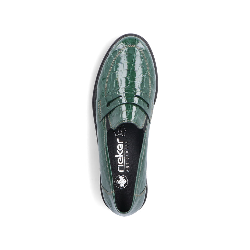 Rieker Artikelnummer 45560-54 Rieker Damen Slipper smaragdgrün Online Shopping
