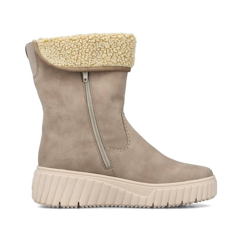 Rieker Artikelnummer N2554-60 Rieker Damen Hochschaftstiefel graubeige Preisnachlass