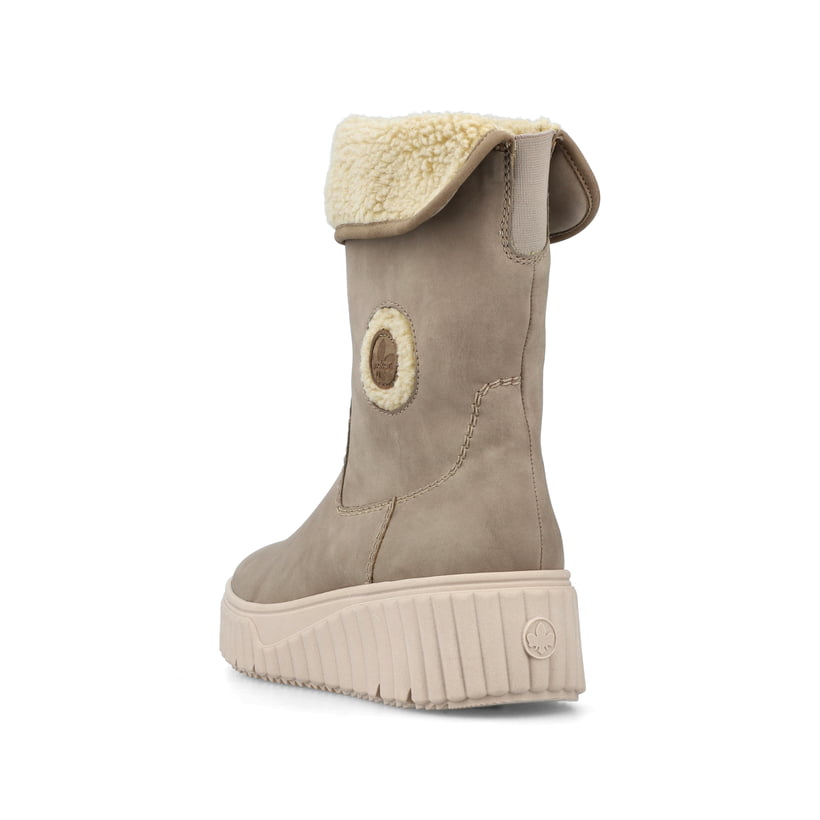 Rieker Artikelnummer N2554-60 Rieker Damen Hochschaftstiefel graubeige Preisnachlass