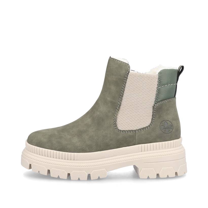 Rieker Artikelnummer Y9350-54 Rieker Damen Chelsea Boots olivgrün Saisonschlussverkauf