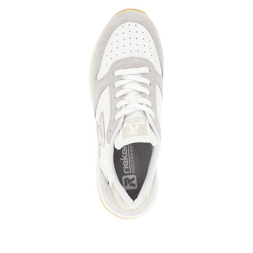 Rieker Artikelnummer 42501-81 Rieker Damen Sneaker Low pearl-white clay-beige Weihnachtsangebot