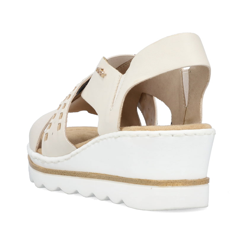 Rieker Artikelnummer 67489-60 Rieker Damen Keilsandaletten hellbeige Osterangebot