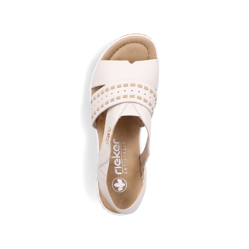 Rieker Artikelnummer 67489-60 Rieker Damen Keilsandaletten hellbeige Osterangebot