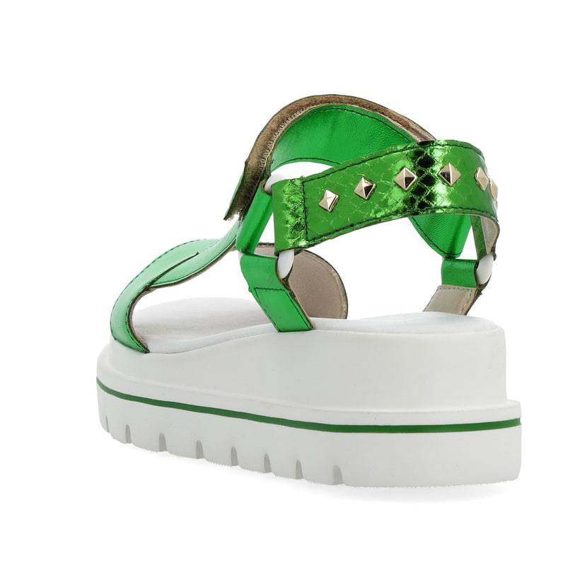 Rieker Artikelnummer W1651-52 Rieker Damen Riemchensandalen smaragd-green metallic Muttertagsangebot