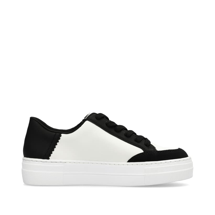 Rieker Artikelnummer N4903-80 Rieker Damen Sneaker Low kristallweiss-tiefschwarz Jubiläumsangebot