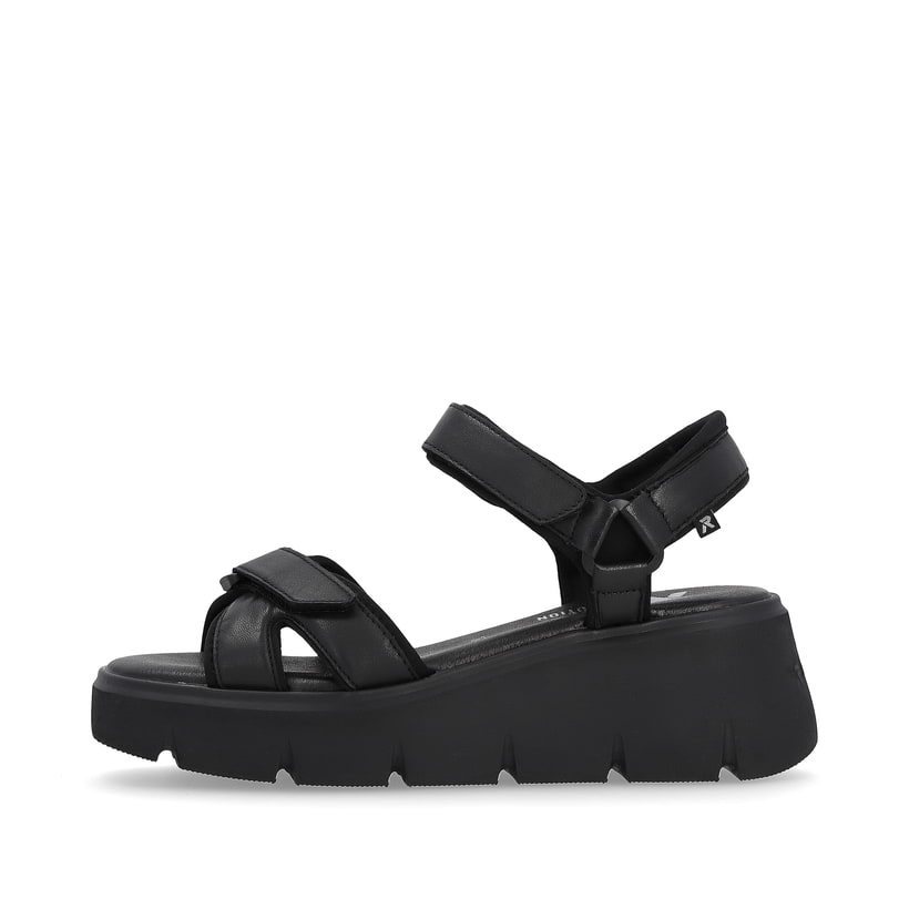 Rieker Artikelnummer W1552-00 Rieker Damen Keilsandaletten night black Lagerräumung
