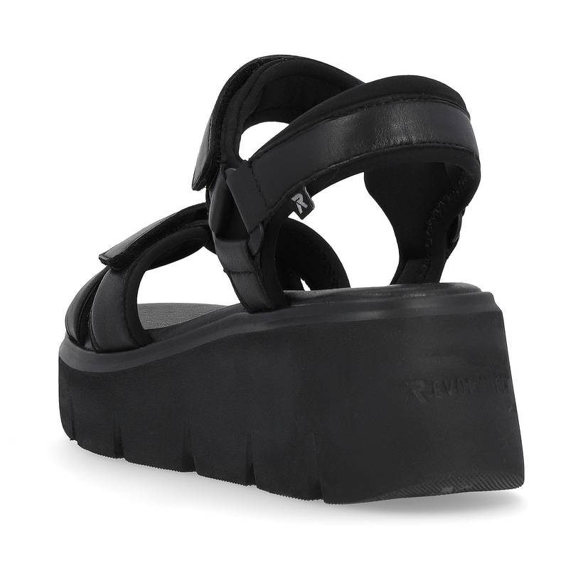 Rieker Artikelnummer W1552-00 Rieker Damen Keilsandaletten night black Lagerräumung