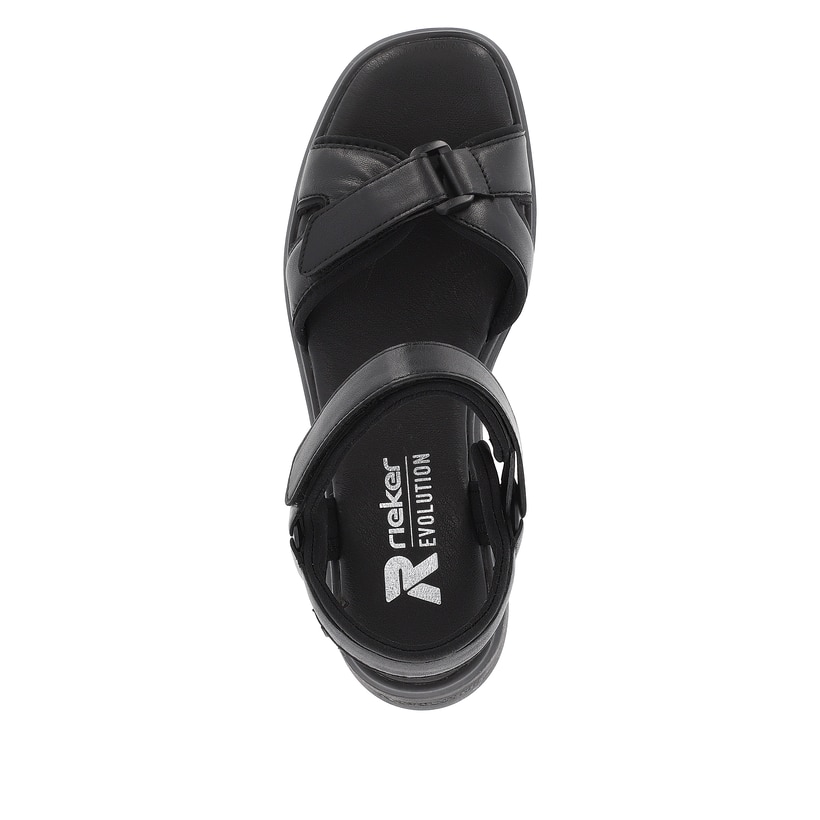 Rieker Artikelnummer W1552-00 Rieker Damen Keilsandaletten night black Lagerräumung