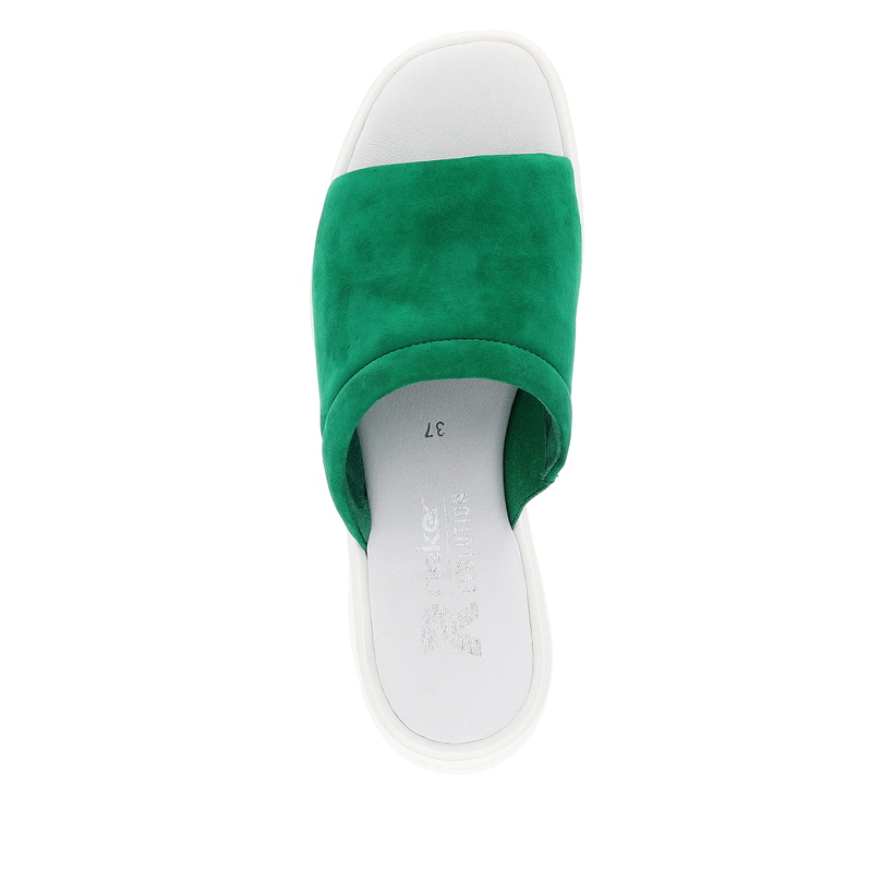 Rieker Artikelnummer W1551-52 Rieker Damen Pantoletten smaragd green Blitzangebot