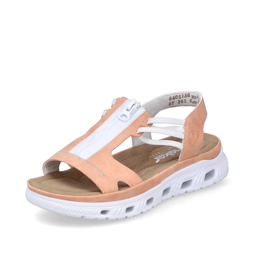 Rieker Artikelnummer 64051-38 Rieker Damen Trekkingsandalen pastellorange Große Rabatte