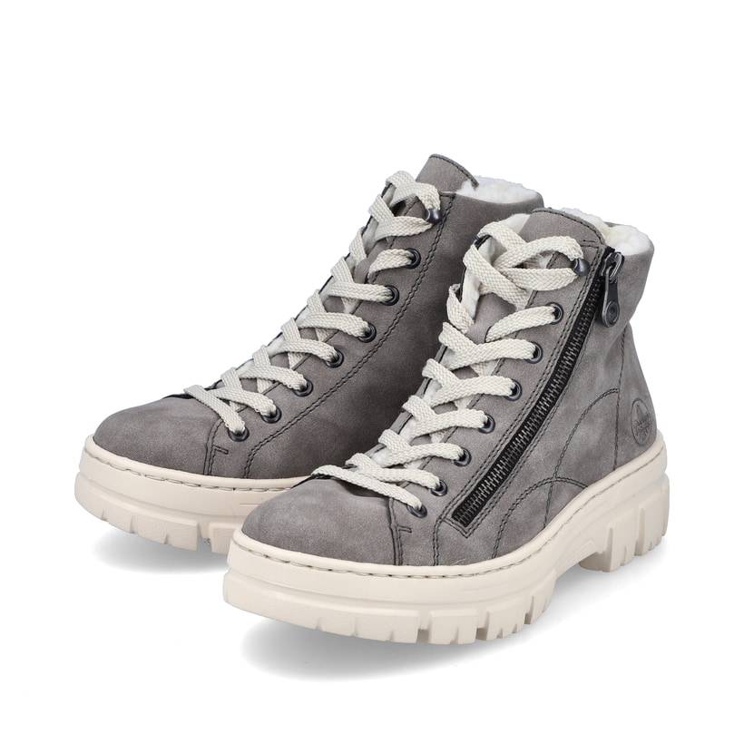 Rieker Artikelnummer Z7410-40 Rieker Damen Schnürstiefel quarzgrau