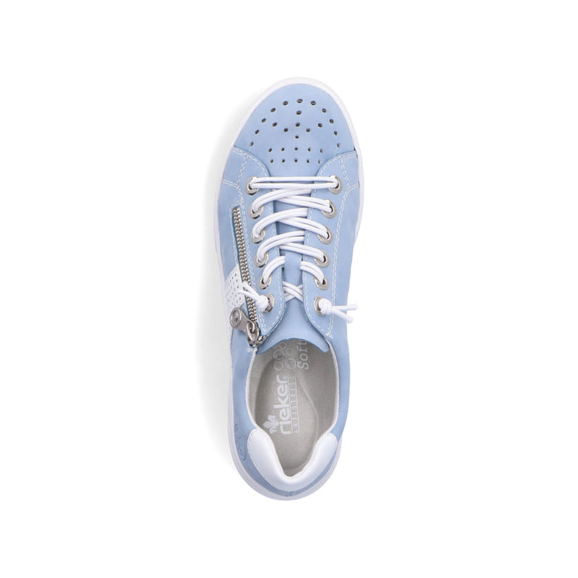 Rieker Artikelnummer 45615-10 Rieker Damen Schnürschuhe himmelblau-weiß Kauf eins, bekomm eins gratis