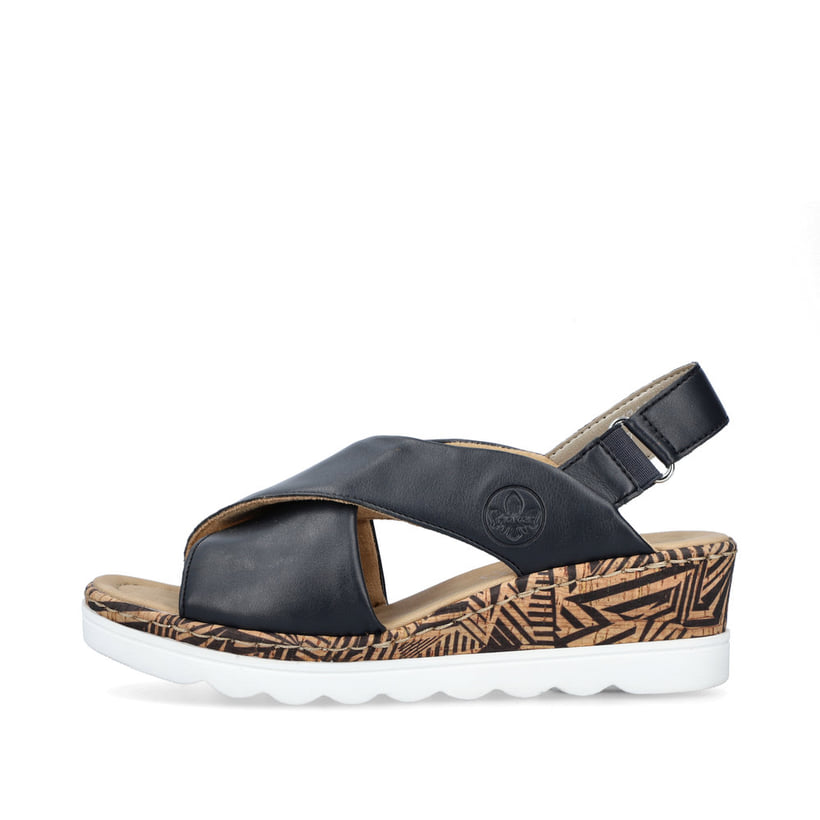 Rieker Artikelnummer 67189-14 Rieker Damen Keilsandaletten marineblau Tägliche Deals