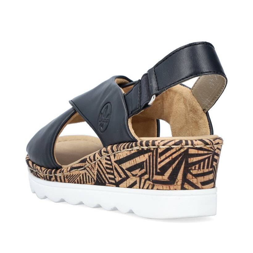 Rieker Artikelnummer 67189-14 Rieker Damen Keilsandaletten marineblau Tägliche Deals