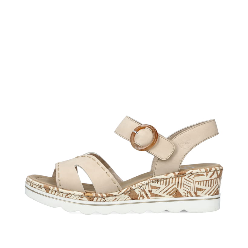 Rieker Artikelnummer 67173-60 Rieker Damen Keilsandaletten champagner Sonderangebote