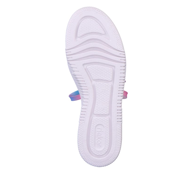 Rieker Artikelnummer M1904-80 Rieker Damen Sneaker Low cremeweiß-flamigorosa Tiefpreis