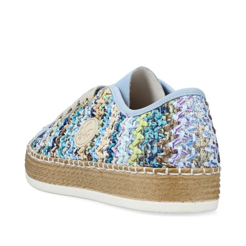 Rieker Artikelnummer L7843-90 Rieker Damen Schnürschuhe multi-himmelblau Super Sparpreis