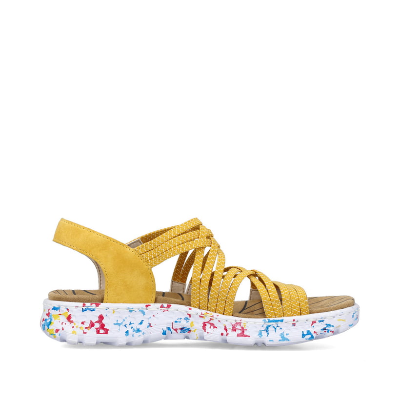 Rieker Artikelnummer 67898-68 Rieker Damen Trekkingsandalen sonnenblumengelb-multi Bis zu 50% Rabatt