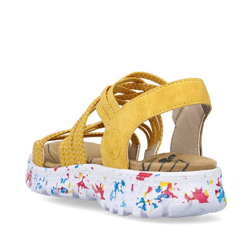 Rieker Artikelnummer 67898-68 Rieker Damen Trekkingsandalen sonnenblumengelb-multi Bis zu 50% Rabatt