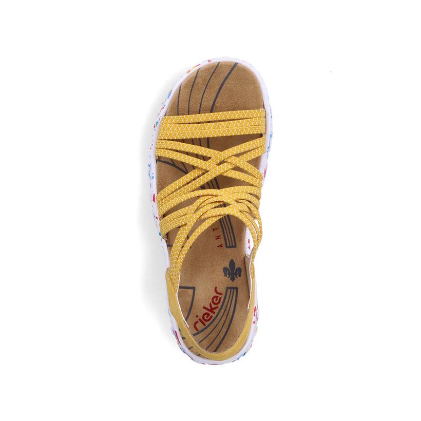Rieker Artikelnummer 67898-68 Rieker Damen Trekkingsandalen sonnenblumengelb-multi Bis zu 50% Rabatt