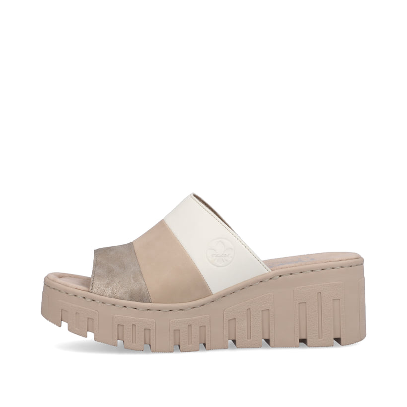 Rieker Artikelnummer 68092-62 Rieker Damen Pantoletten hellbeige