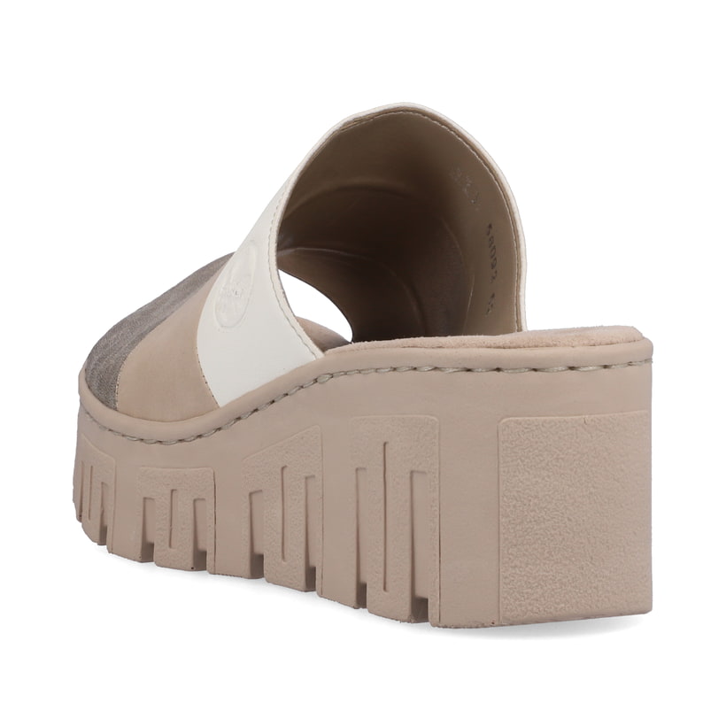 Rieker Artikelnummer 68092-62 Rieker Damen Pantoletten hellbeige Super Rabatt