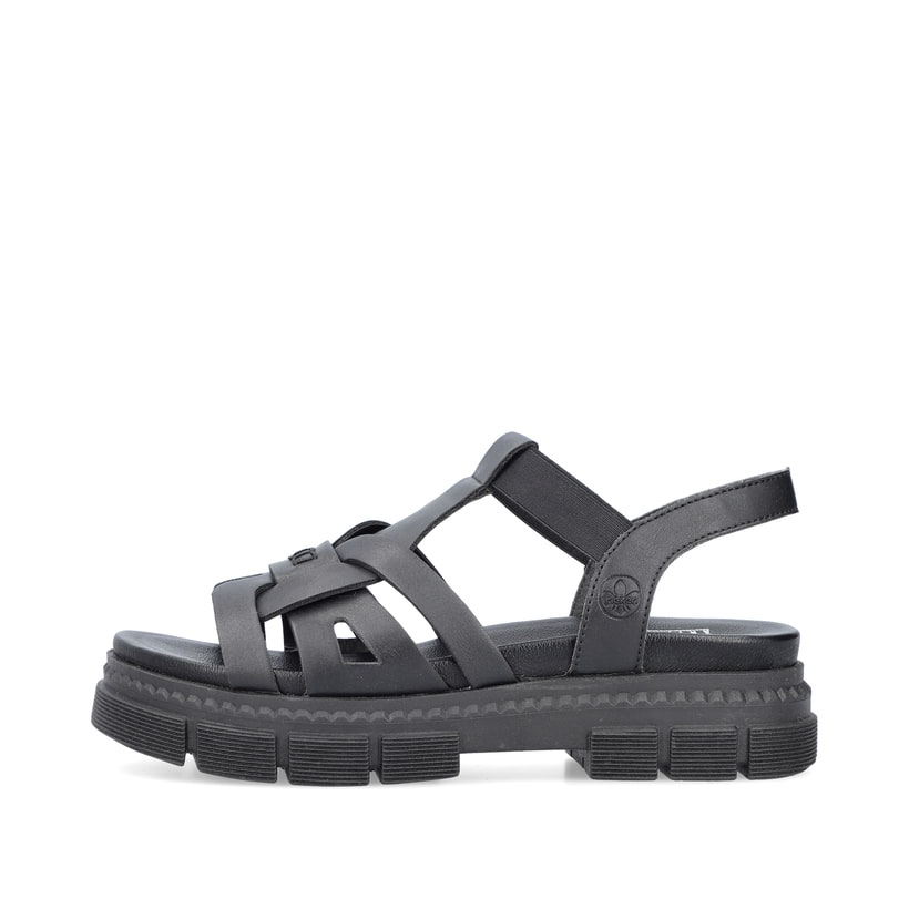 Rieker Artikelnummer V5352-00 Rieker Damen Riemchensandalen asphaltschwarz