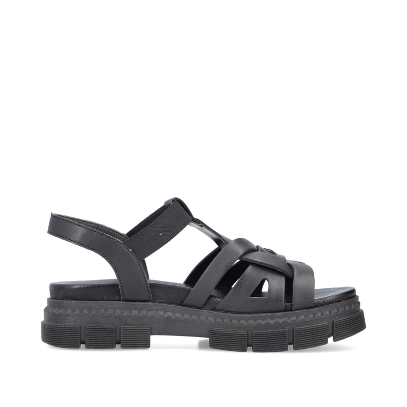 Rieker Artikelnummer V5352-00 Rieker Damen Riemchensandalen asphaltschwarz Riesige Rabatte