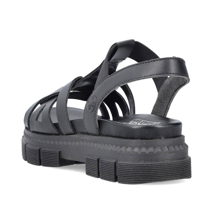 Rieker Artikelnummer V5352-00 Rieker Damen Riemchensandalen asphaltschwarz Riesige Rabatte