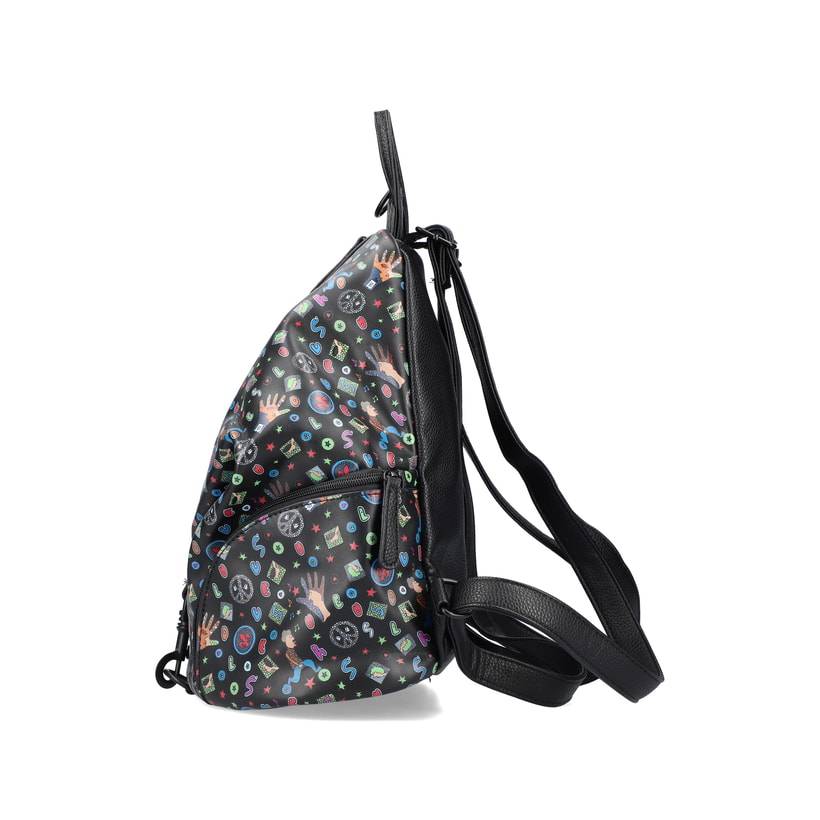 Rieker Artikelnummer H1055-02 Rieker Rucksack schwarz-gemustert Kostenloser Versand international