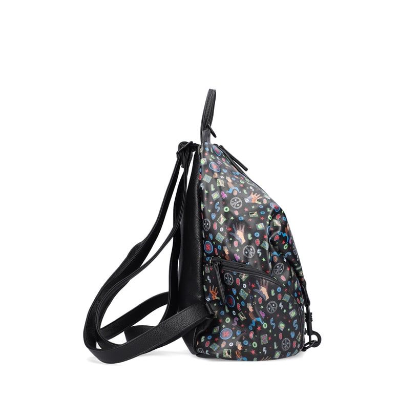Rieker Artikelnummer H1055-02 Rieker Rucksack schwarz-gemustert Kostenloser Versand international