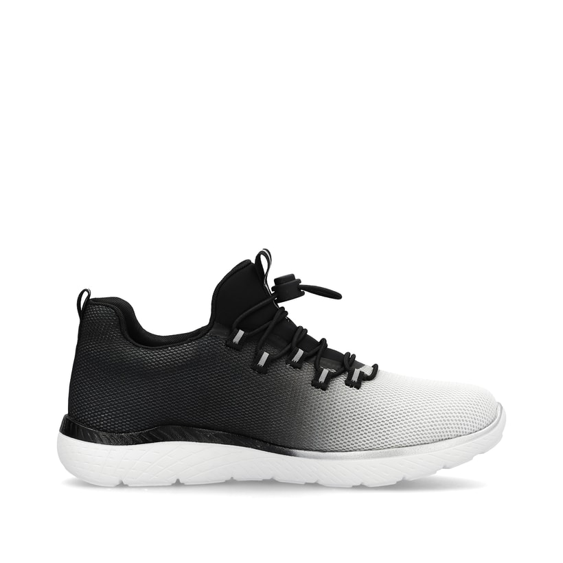 Rieker Artikelnummer M5055-00 Rieker Damen Slipper nachtschwarz-schwanenweiss Limitierter Zeitrabatt