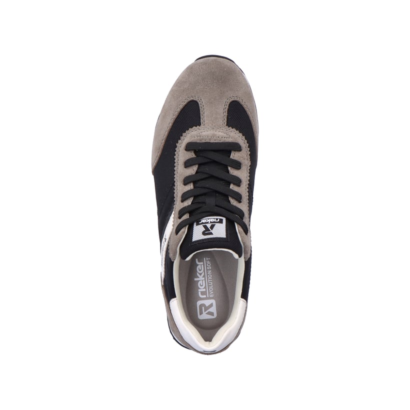 Rieker Artikelnummer U0301-00 Rieker Herren Sneaker Low deep-black stone-grey Versandkostenfrei