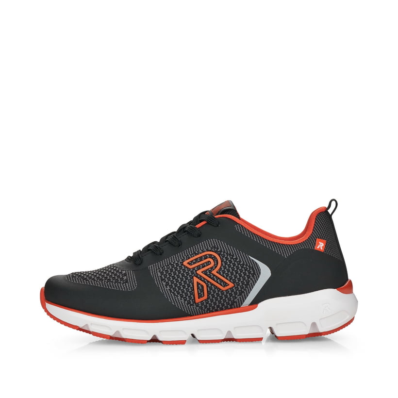 Rieker Artikelnummer 40402-00 Rieker Damen Sneaker Low urban-black rust-orange Großer Ausverkauf
