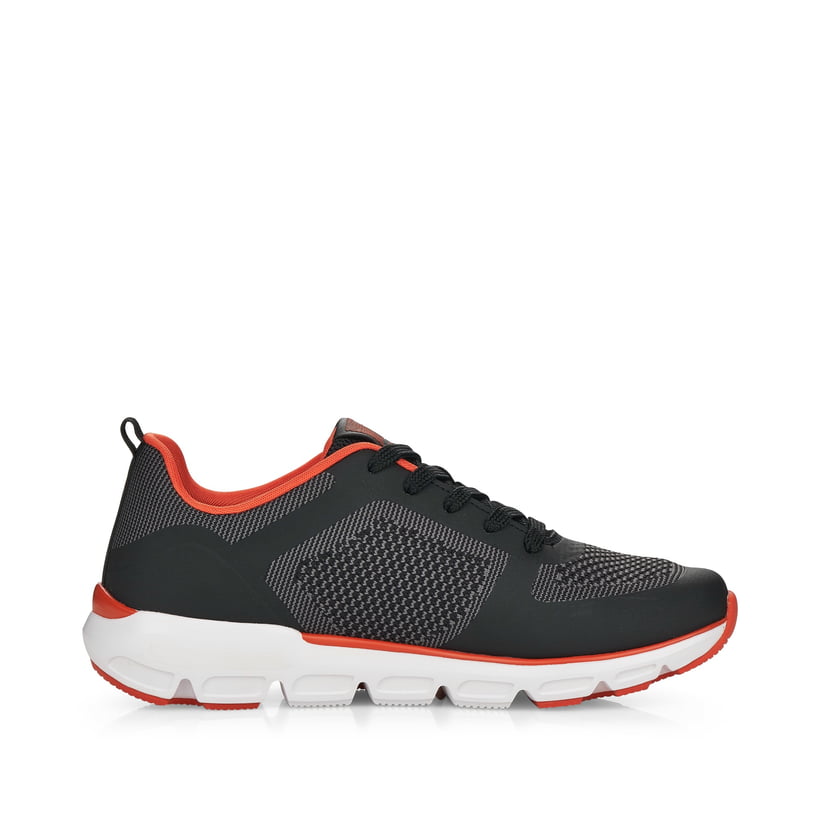 Rieker Artikelnummer 40402-00 Rieker Damen Sneaker Low urban-black rust-orange Großer Ausverkauf