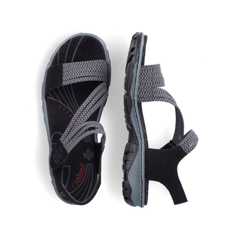 Rieker Artikelnummer 68871-00 Rieker Damen Trekkingsandalen graphitschwarz Preisnachlass