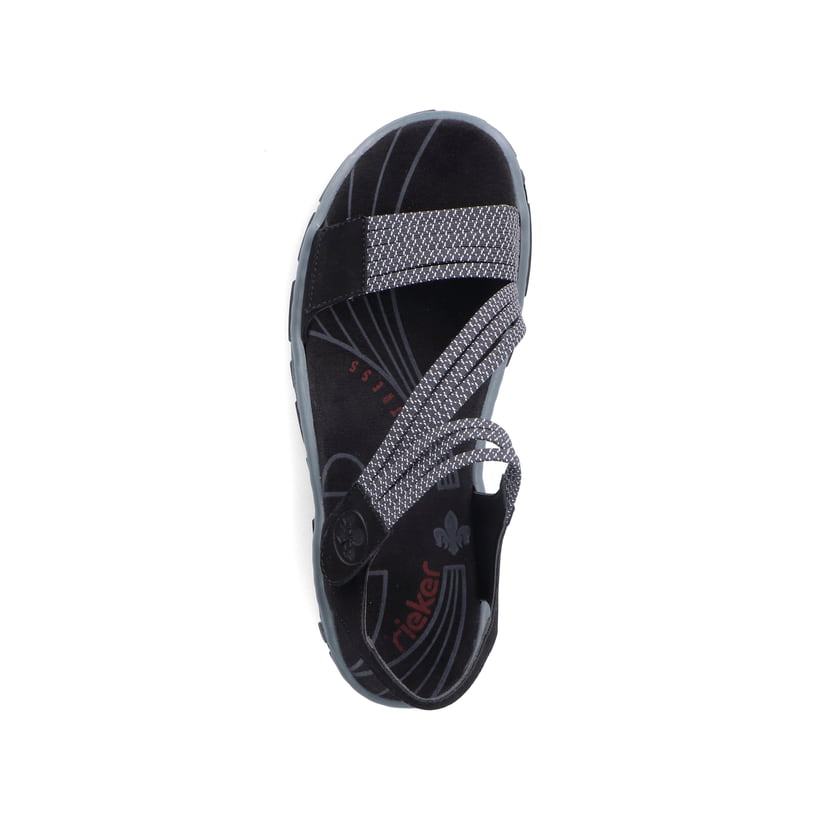 Rieker Artikelnummer 68871-00 Rieker Damen Trekkingsandalen graphitschwarz Preisnachlass