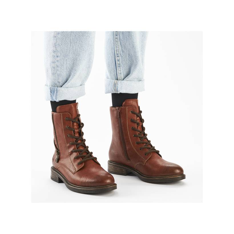 Rieker Artikelnummer 71450-24 Rieker Damen Schnürstiefel fuchsbraun Jubiläumsangebot