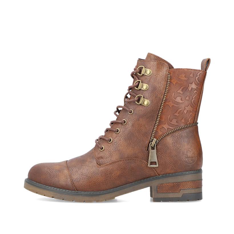 Rieker Artikelnummer 91614-24 Rieker Damen Biker Boots schokobraun Heißer Verkauf