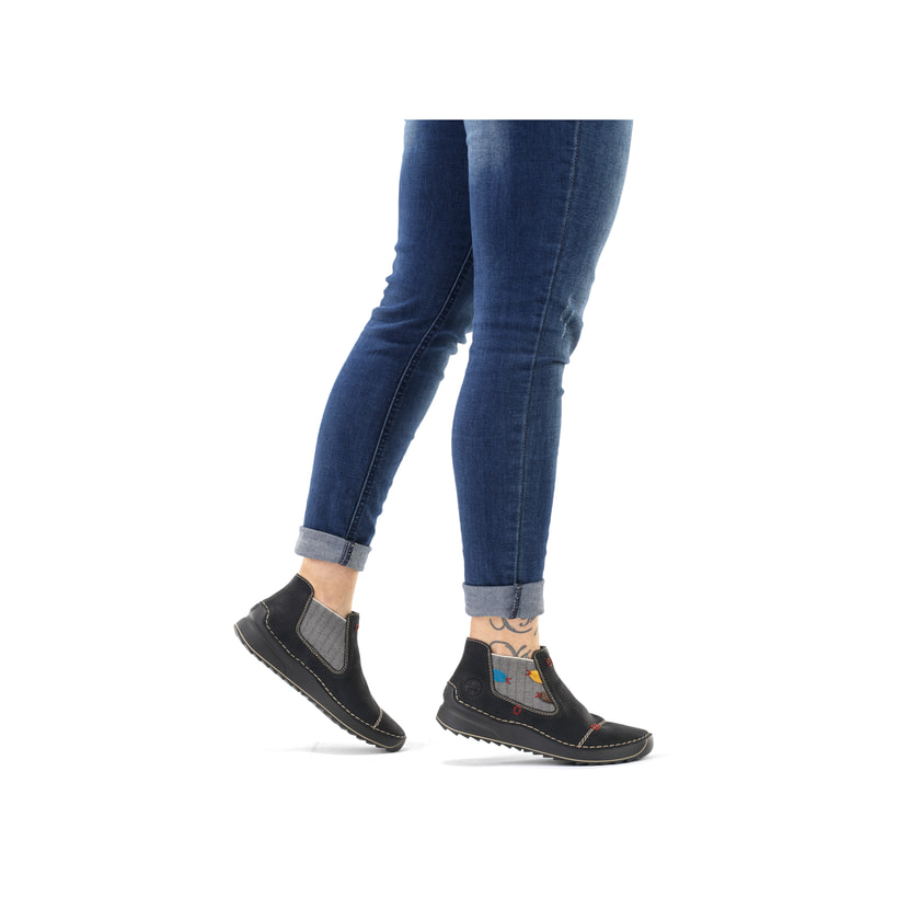 Rieker Artikelnummer 51592-00 Rieker Damen Chelsea Boots asphaltschwarz Neueste Mode