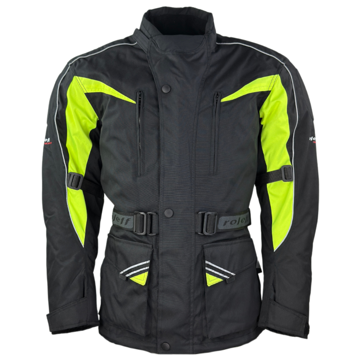 Roleff RO10005 - Motorradjacke in Schwarz / Neongelb Hotsell