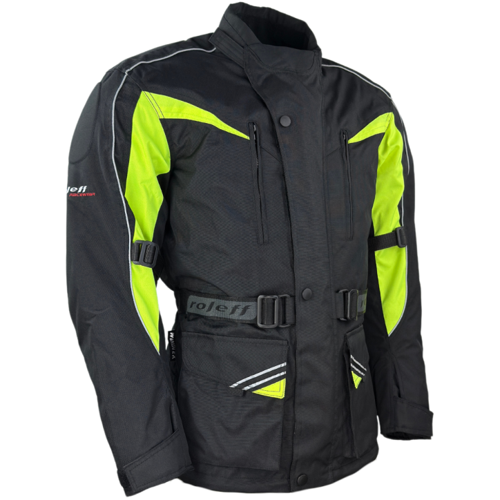 Roleff RO10005 - Motorradjacke in Schwarz / Neongelb Hotsell