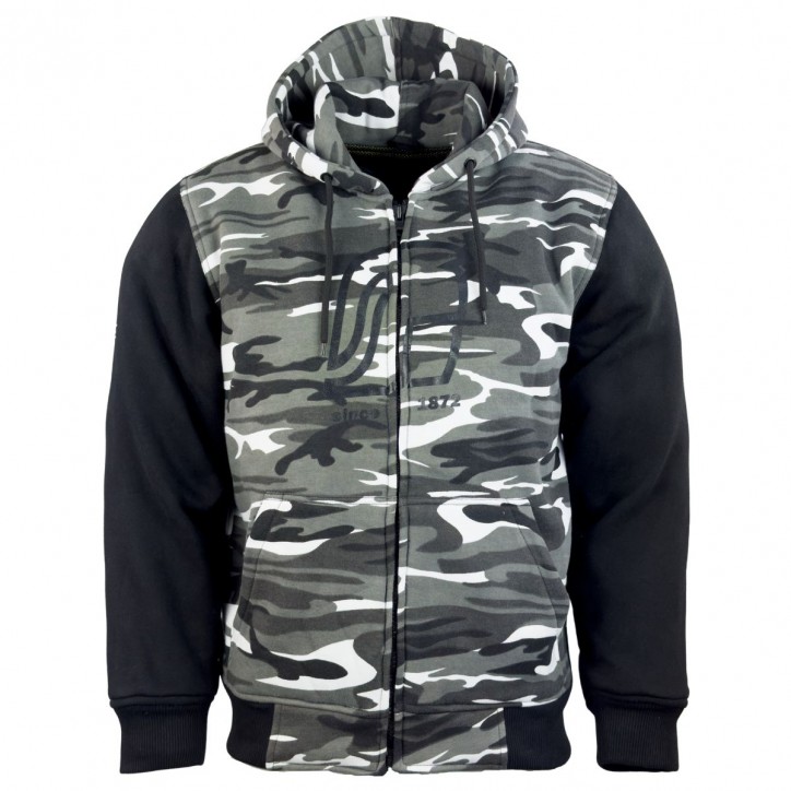 Roleff RO3350 - Hoodie mit Aramid & Protektoren - camouflage/ schwarz/ weiss