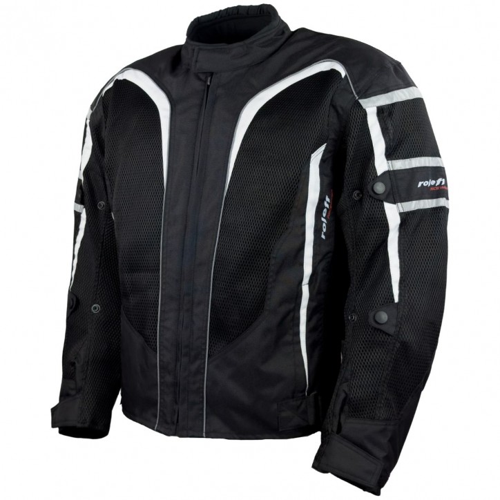 Roleff RO607 - Leichte Motorrad Sommerjacke mit großen Meshgewebeflächen