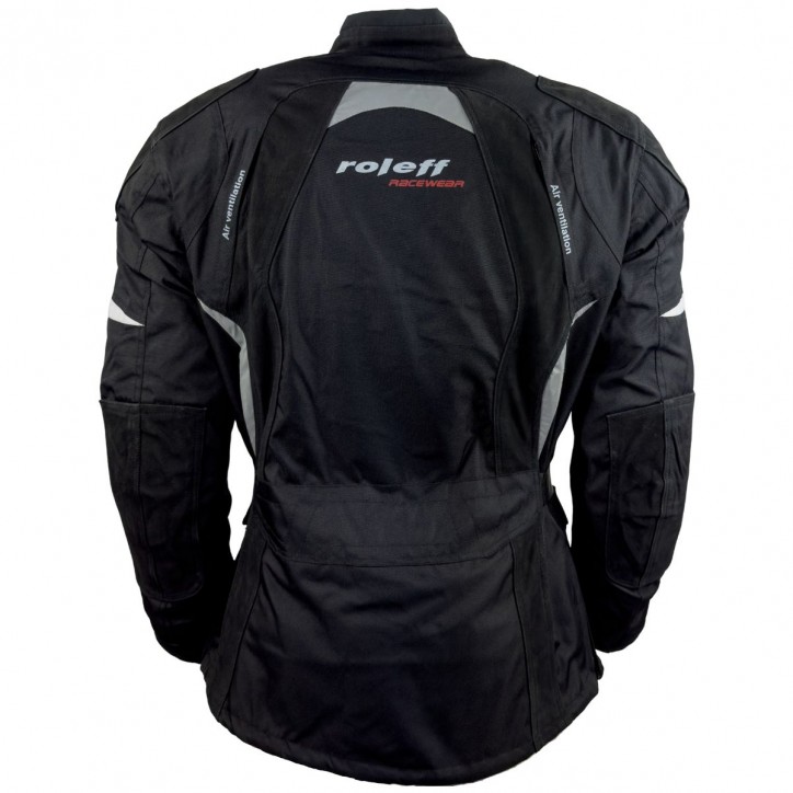 Roleff RO594 - Motorradjacke in Schwarz mit Nubukleder Applikationen Hotsell