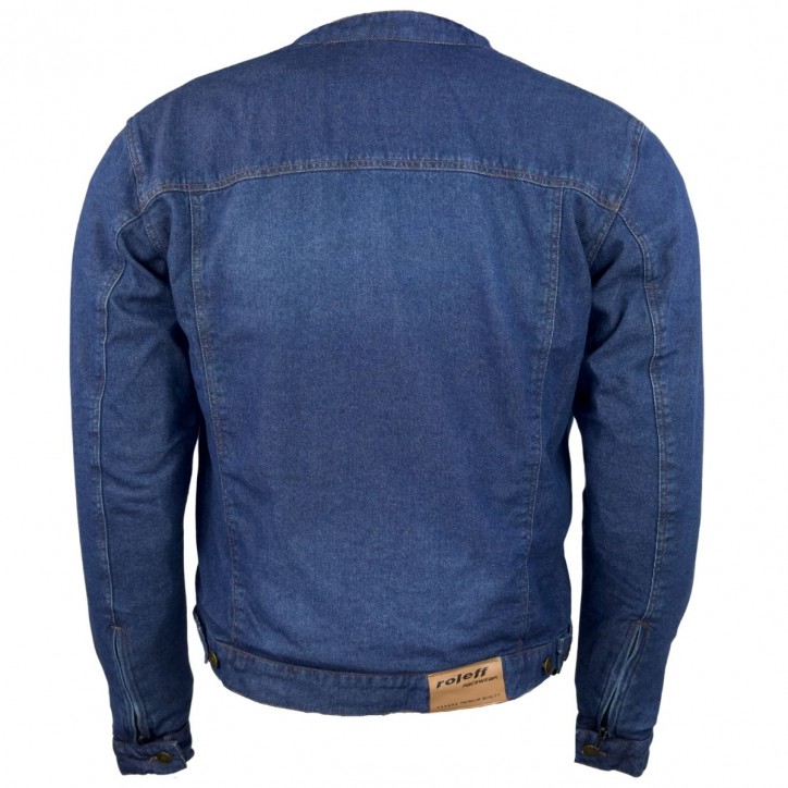 Roleff RO1515 - Blau/Stonewashed - Klassische Jeans Motorradjacke mit Aramidverstärkung Schlussverkauf